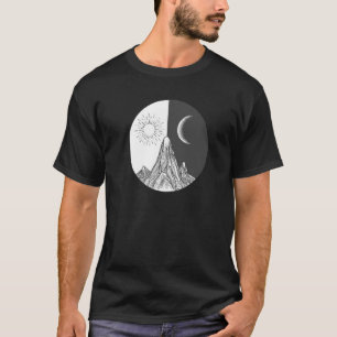 Dag en nacht Sun Moon World, kijk goed grafisch T-shirt