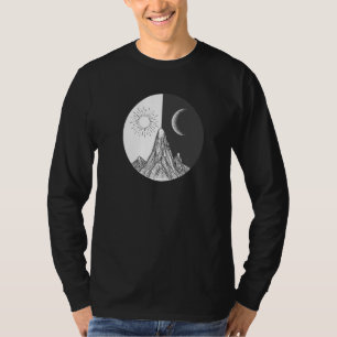 Dag En Nacht Zon Maan Wereld Ziet Er Goed Grafisc T-shirt