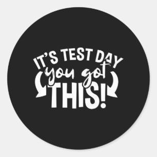 Dag examen Docent Motivatie Ronde Sticker