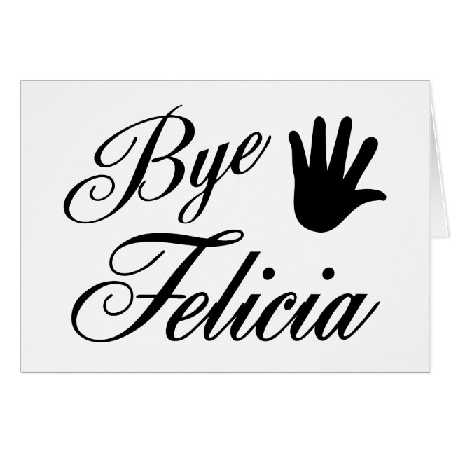 Dag Felicia Fancy Waving Hand (Voorkant Horizontaal)