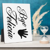 Dag Felicia Fancy Waving Hand Fotoplaat (Zijkant)