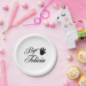 Dag Felicia Fancy Waving Hand Papieren Bordje (Feest)