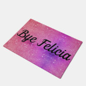 Dag Felicia Pink Glittery Achtergrond Deurklep Deurmat (Schuin)