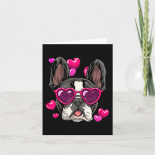 Dag Franse Bulldog Hart Koppels Liefde Dag Hond Kaart
