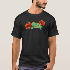 Dag gekko met hibiscus t-shirt