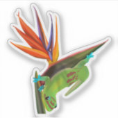 Dag gekko op de vogel van het paradijs sticker (Voorkant)