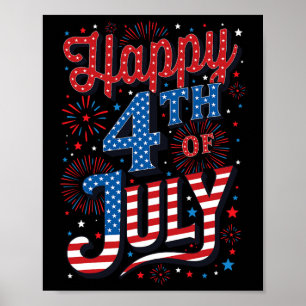 Dag Gelukkig 4 juli Poster