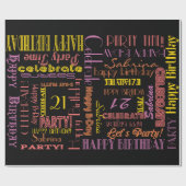 Dag gevierd! De NAAM en de LEEFTIJD van de Douane  Cadeaupapier (Vlak)