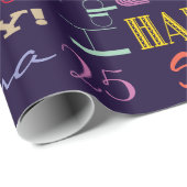 Dag gevierd! Typografie Aangepaste NAAM AGE Cadeaupapier (Rol Hoek)