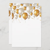 Dag gevierde ballonnen kaart (Voorkant / Achterkant)