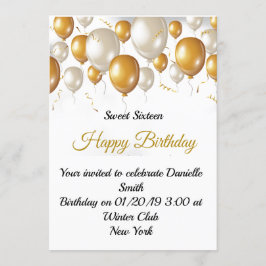 Dag gevierde ballonnen kaart