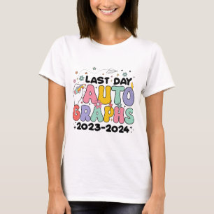 Dag handtekeningen 2023-2024 Retro Laatste dag van T-shirt