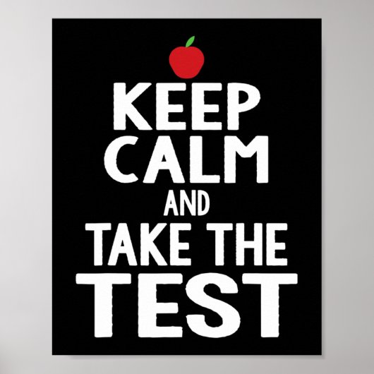 Dag houd rust & versterker; Neem het test examen g Poster (Voorkant)