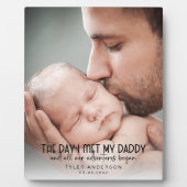 Dag ik ontmoette mijn vader eerste Vaderdag Keepom Fotoplaat (Voorkant)
