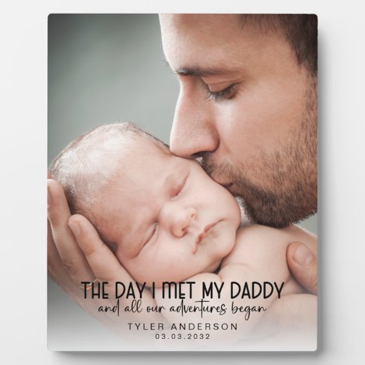 Dag ik ontmoette mijn vader eerste Vaderdag Keepom Fotoplaat (Voorkant)