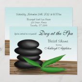 "Dag in de Spa" Bridal Shower Uitnodigingen (Voorkant / Achterkant)