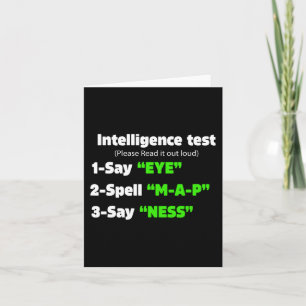 Dag Intelligentietest Zegt Oog M A P Ness Papa Gra Kaart