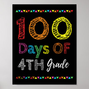 Dag Kinder Gift 100 dagen van 4e klas 100 dagen va Poster