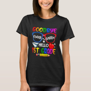 Dag Kindergarten Welkom Eerste Dag Hallo Eerste Da T-shirt