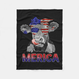 Dag Koe Amerika 4 juli Koeien liefhebbers Fleece Deken