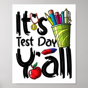Dag Leraar Het is Test Dag Tall Appreciation Testi Poster