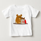 Dag liefje! Cute Cartoon Beren Baby T-Shirt (Voorkant)