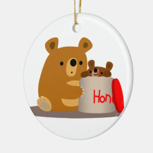 Dag liefje! Cute Cartoon Beren Ornament