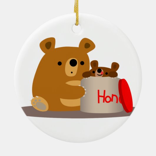 Dag liefje! Cute Cartoon Beren Ornament (Achterkant)