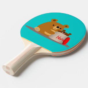 Dag liefje! Kute Cartoon Beren Ping Pong Paddle Tafeltennisbatje