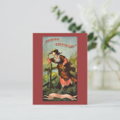 Dag, liefje vintage ongeveer 1860 briefkaart (Staand voorkant)