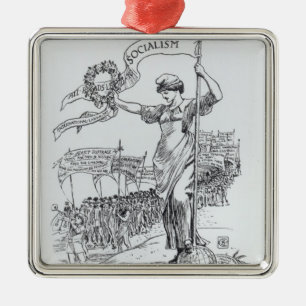 Dag mei 1907 metalen ornament