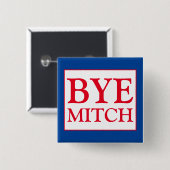 Dag Mitch McConnell Senate Stemming Blauwe Verkiez Vierkante Button 5,1 Cm (Voorkant /achterkant)