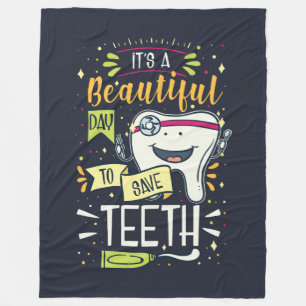 Dag om Tanden te redden Tand Hygienist Medewerker Fleece Deken