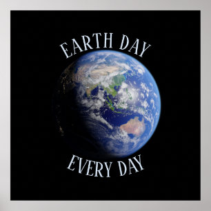 Dag op aarde elke dag Planet Poster