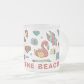 Dag op het strand - 2025 matglas koffiemok (Voorkant rechts)