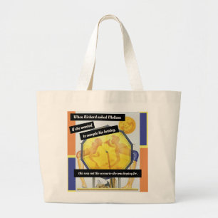 Dag op het strand Grappige Graphic Hot Dog Grote Tote Bag