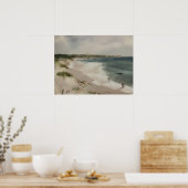 Dag op het strand -  kunst - waterverf poster (Keuken)