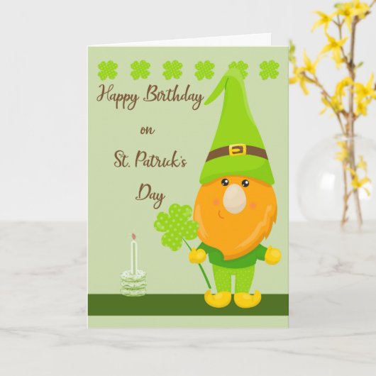 Dag op St. Patrick's Day Kaart (Gele Bloem)