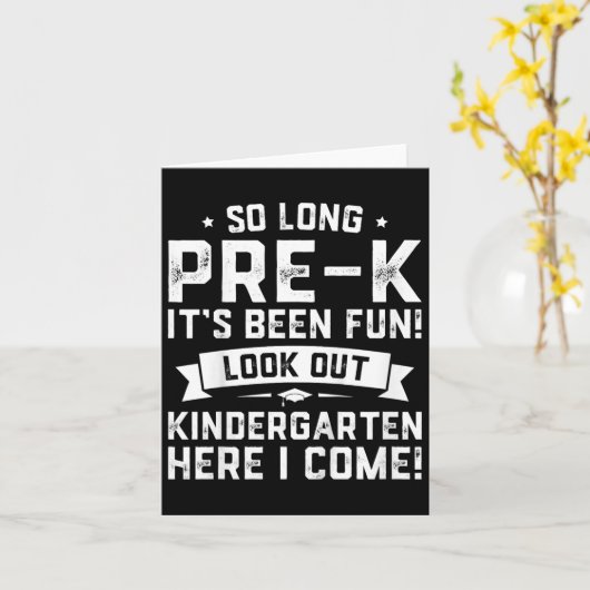 Dag Pre-k kleuterschool Hier kom ik Afstuderen Kaart (Gele Bloem)