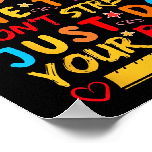 Dag Rock De Test Grappige Leraar Student Testing E Poster (Hoek)