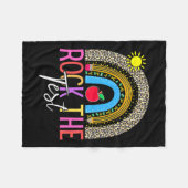 Dag Rock De Test Leraar Testdag Luipaard Regen Fleece Deken (Voorkant (Horizontaal))