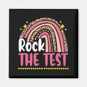 Dag Rock De Test Leraar Testdag Regenboog Leop Magneet