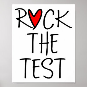 Dag Rock De Test Leraar Testen Dag Grappige Leraar Poster