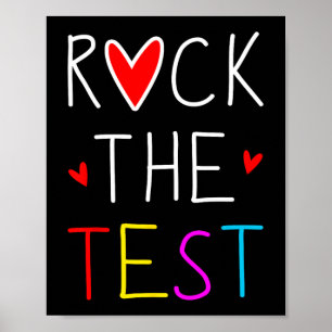 Dag Rock De Test Leraar Testen Dag Grappige Leraar Poster