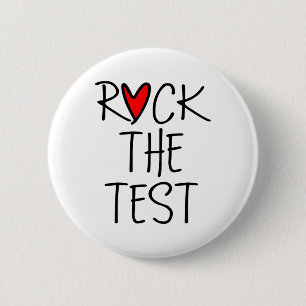Dag Rock De Test Leraar Testen Dag Grappige Leraar Ronde Button 5,7 Cm