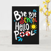 Dag, school Hallo pool I Kaart (Gele Bloem)