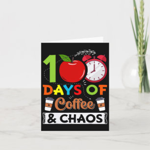 Dag School kostuum leraar 100 dagen koffie en Kaart