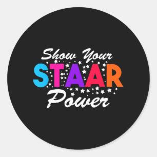 Dag Show Uw Staar Power Student Docent Ronde Sticker