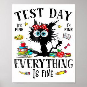 Dag Stressed Teachers & amp; Studenten Testen Grap Poster