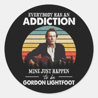 Dag T-shirt Mine is gewoon Gordon Lightfoot Ronde Sticker
